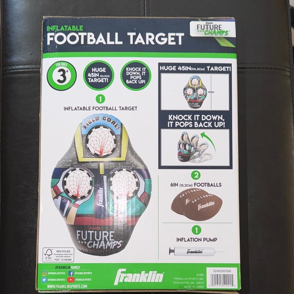 Franklin Other - Franklin Future Champs Inflatable Football Target - Black, White, Red